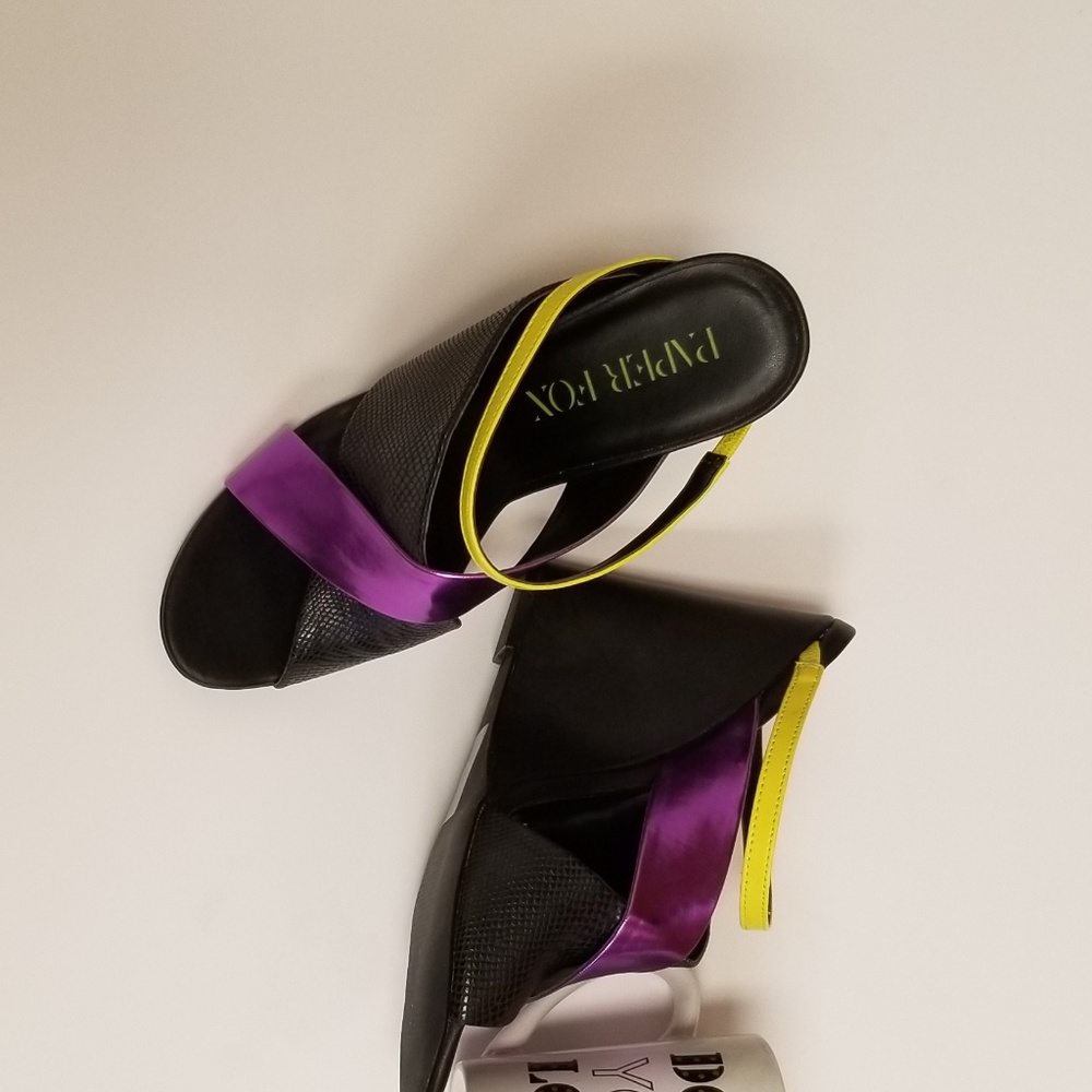 Black Wedge Sandals